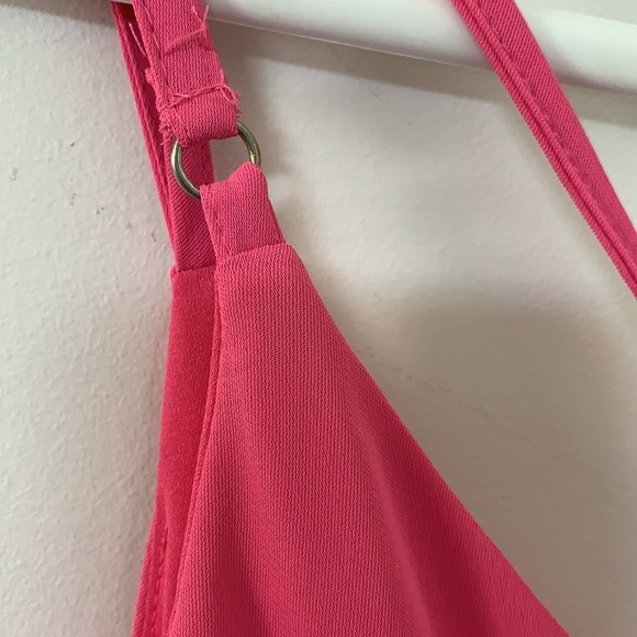 HOT PINK TOPSHOP CRISS CROSS BACK SUMMER DRESS 4 - Picture 6 of 6